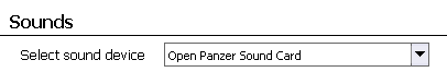 Sound device selection in OP Config